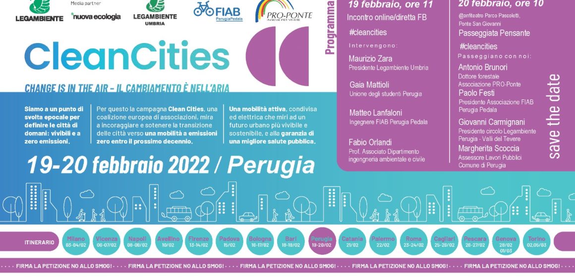 La campagna nazionale di Legambiente Clean Cities fa tappa a Perugia