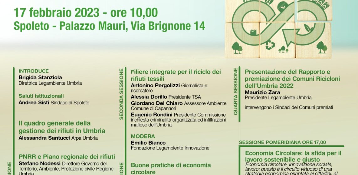 Rifiuti: i numeri e gli scenari per l’Umbria. Durante l’EcoForum saranno annunciati e premiati i COMUNI RICICLONI 2022